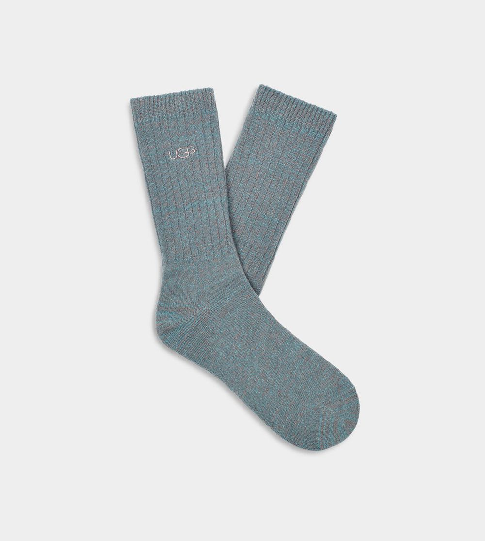 Ugg Socks Canada - Ugg Men's Trey Rib Knit Slouchy Crew Blue